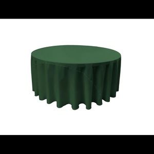 108” HUNTER GREEN ROUND TABLECLOTH NWT